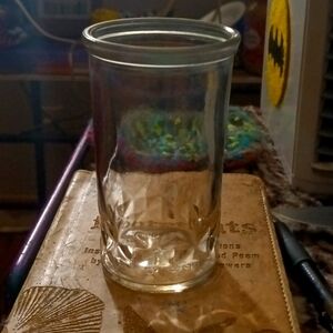 1960-75 Ball #8 619-50 C2 Embossed diamonJelly Jar 3.75" Tall & 2.25" Wide